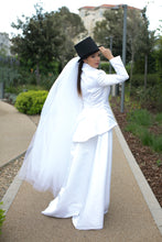 Bridal jacket & A line skirt with removable tulle train