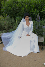 Bridal jacket & A line skirt with removable tulle train